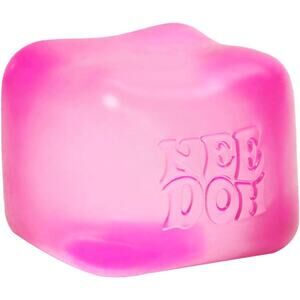 Nee Doh Pink Nice Cube Squeeze Toy Stress Relief Sensory Fun 2.25 Inch